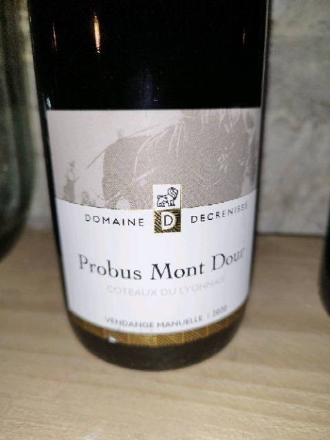 Vin Probus Mont Dour - AOP coteaux du lyonnais rouge -