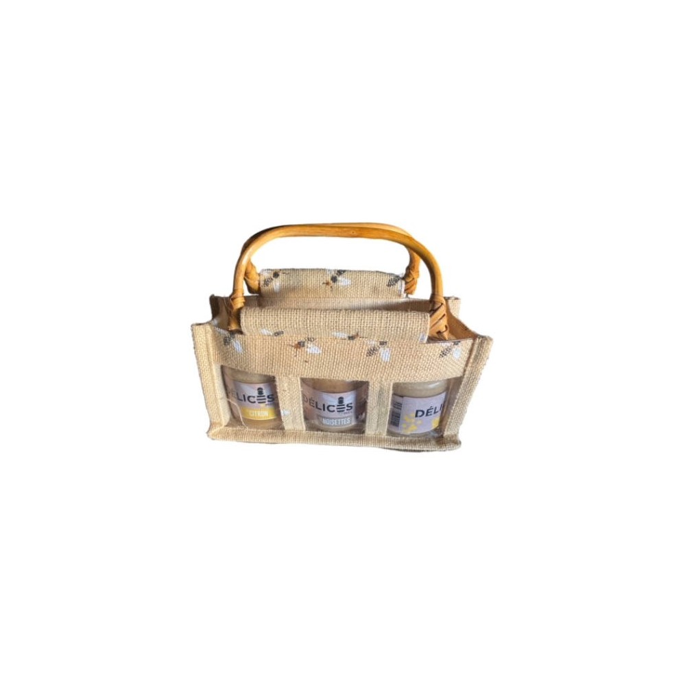 coffret miel de france jute