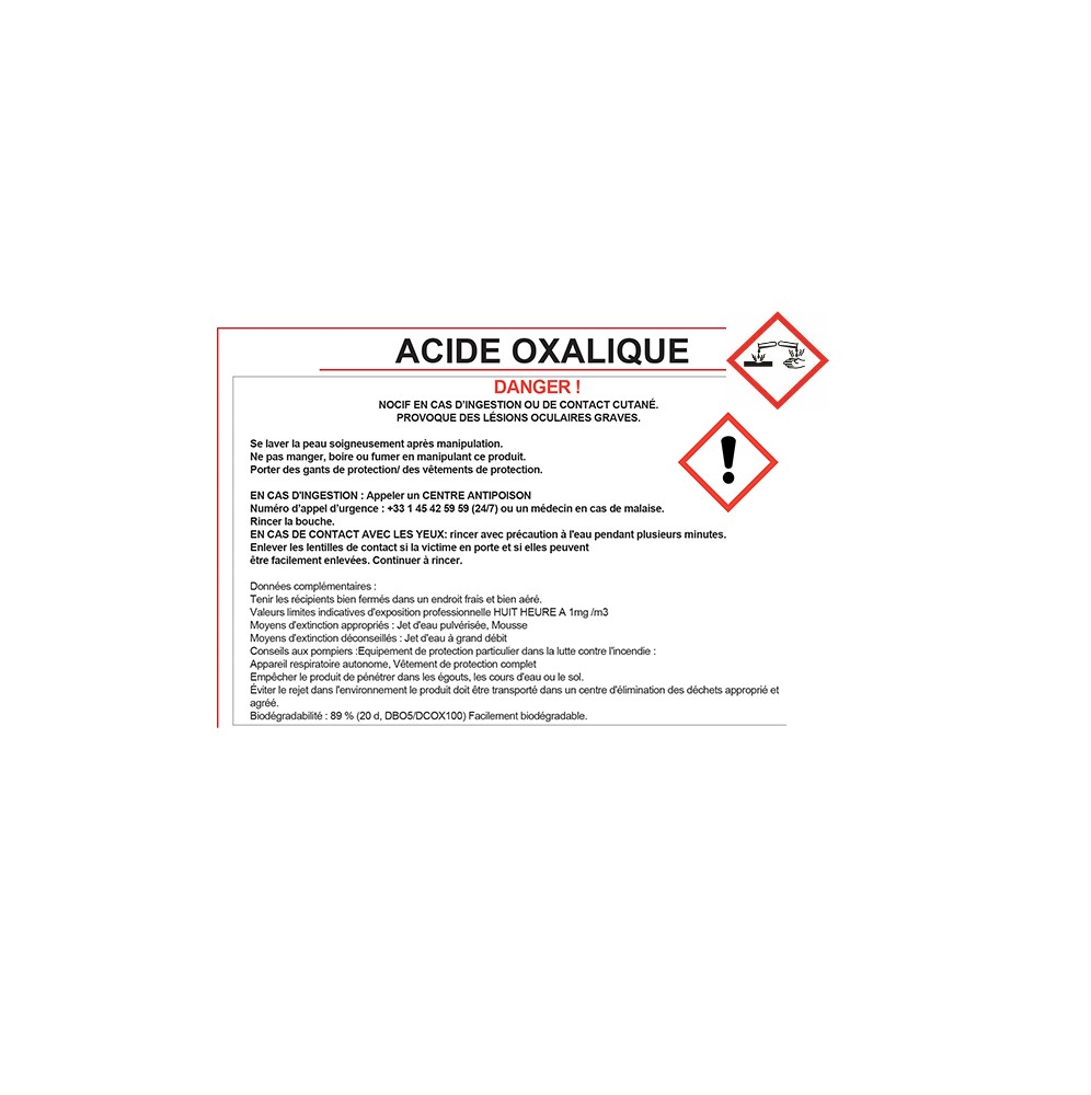 ACIDE OXALIQUE - KG