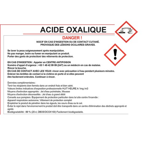 ACIDE OXALIQUE - KG