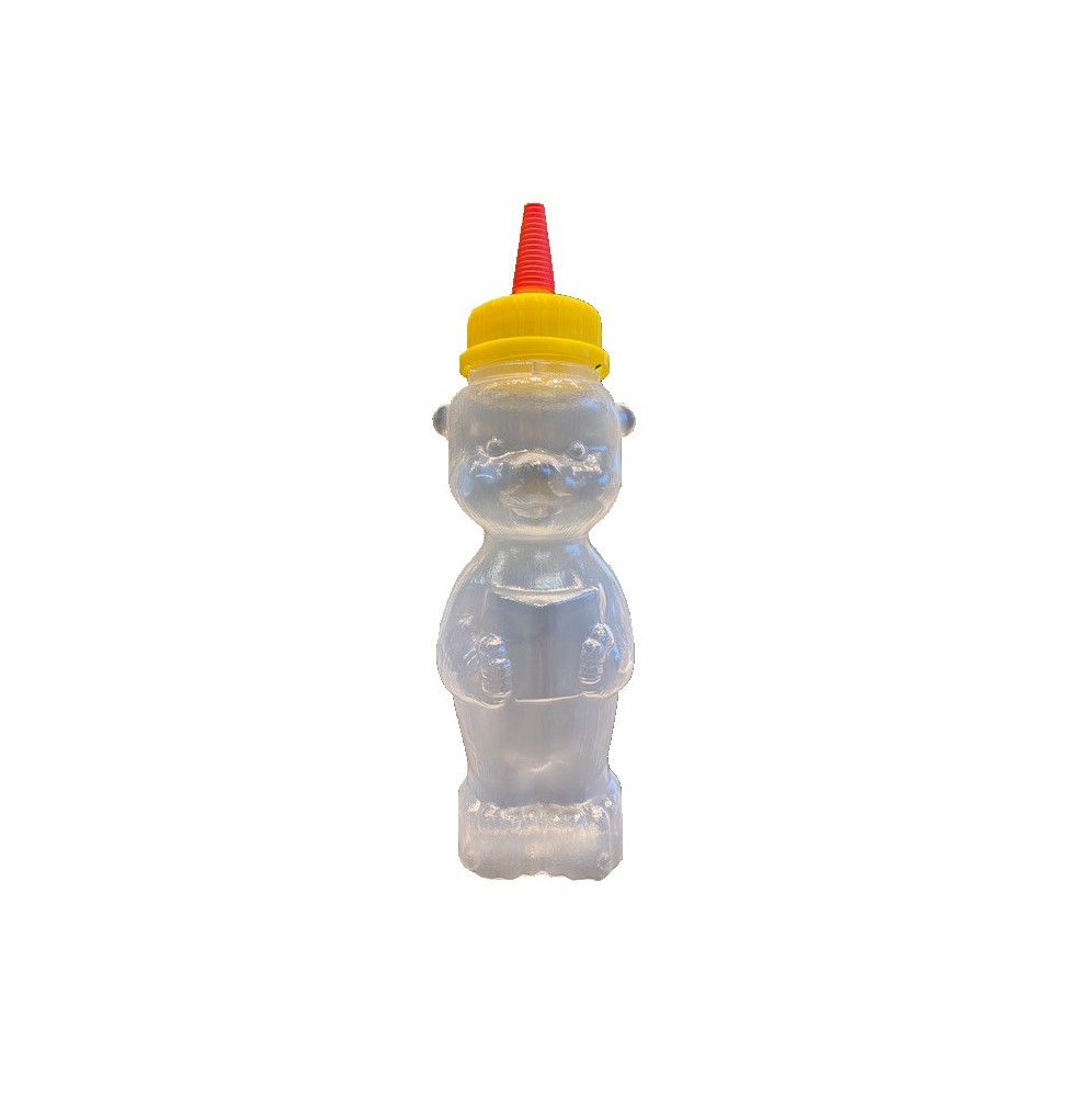 Pot plastique Nounours avec bouchon pointu