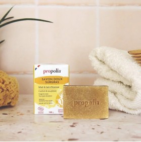 Savon doux surgras visage et corps miel & lait d'ânesse
