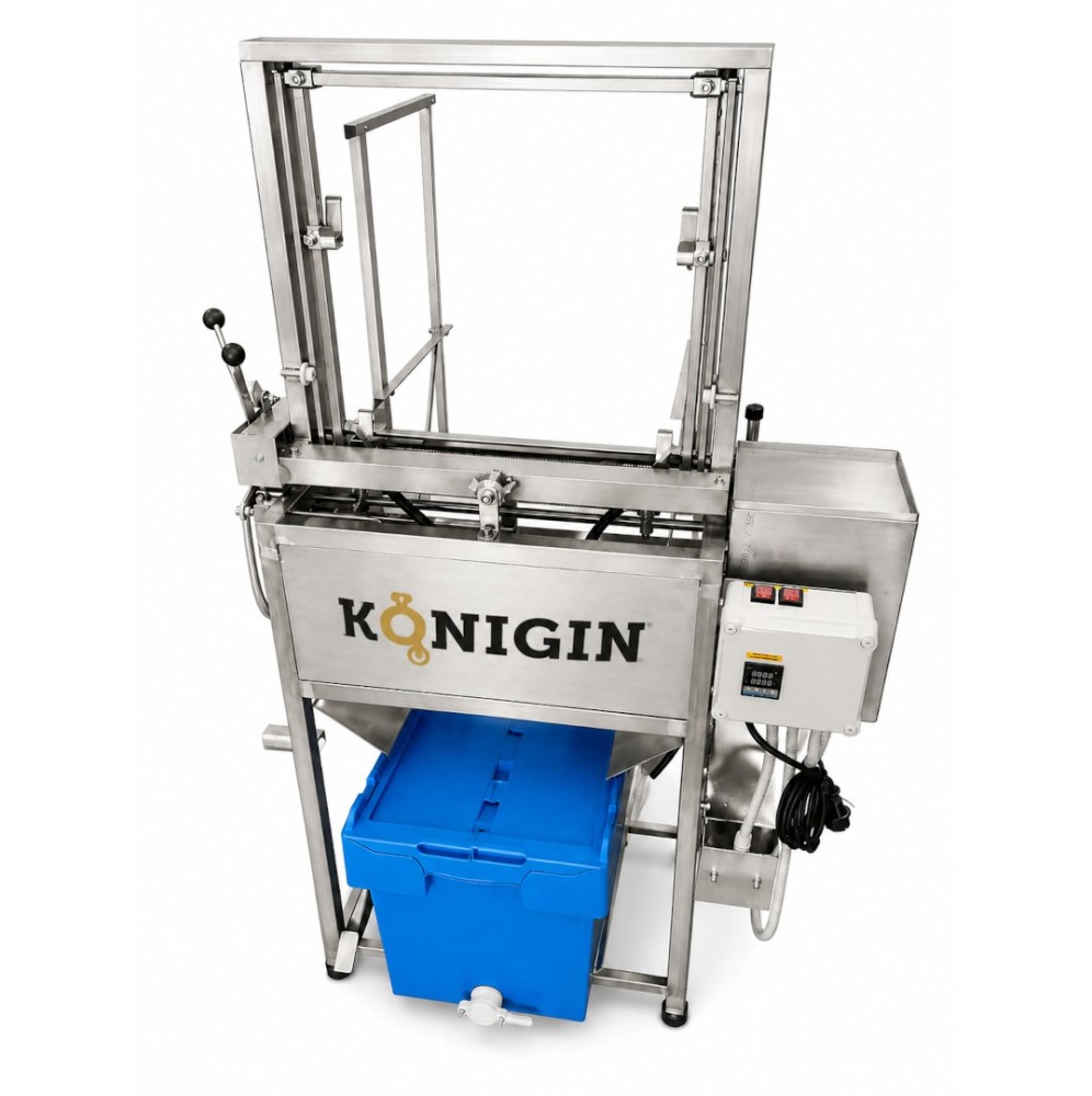 Machine à désoperculer semi-automatique à couteaux chauffants oscillants Königin FG-K-F-start