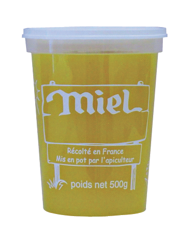 Pot plastique nicot 500 gr miel le carton de 300