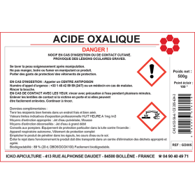 Acide oxalique 500 gr