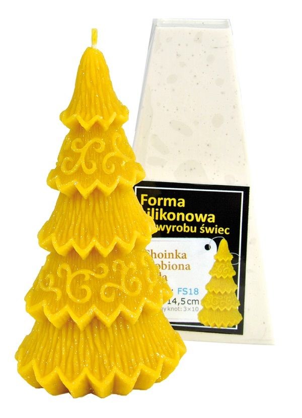 Moule bougie :  Arbre De Noel, Décoré