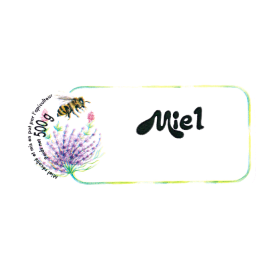 Etiquette fleurs abeilles miel 500g 100x35  le rouleau de 100