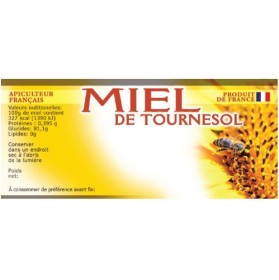 100 etiquettes 116 x 50 de tournesol