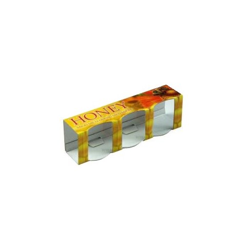 Présentoir miel 3 x35 ml, carton, jaune/orange